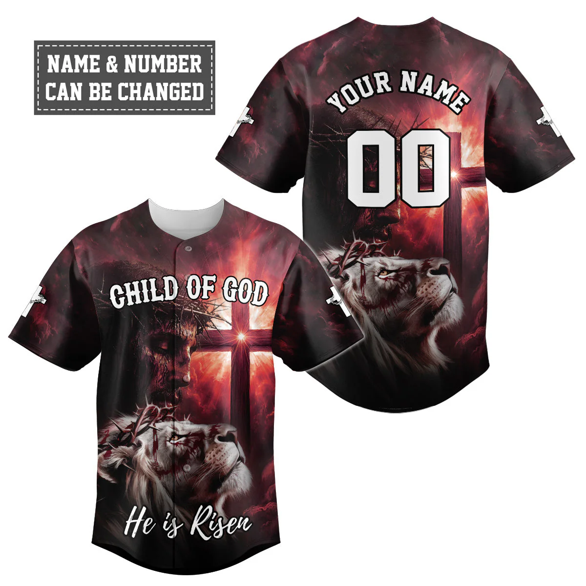 Child Of God Risen Warrior Baseball Jersey Bundle - Image 2