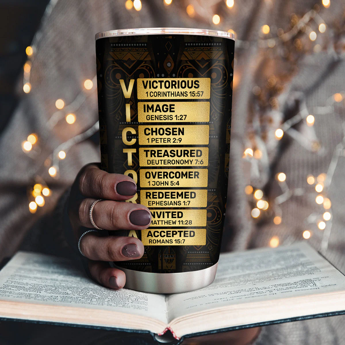 Child Of God Warrior Of Christ - Personalized Christian Stainless Steel Tumbler - Gift For Her, Wife, Mom HD95 - Image 3