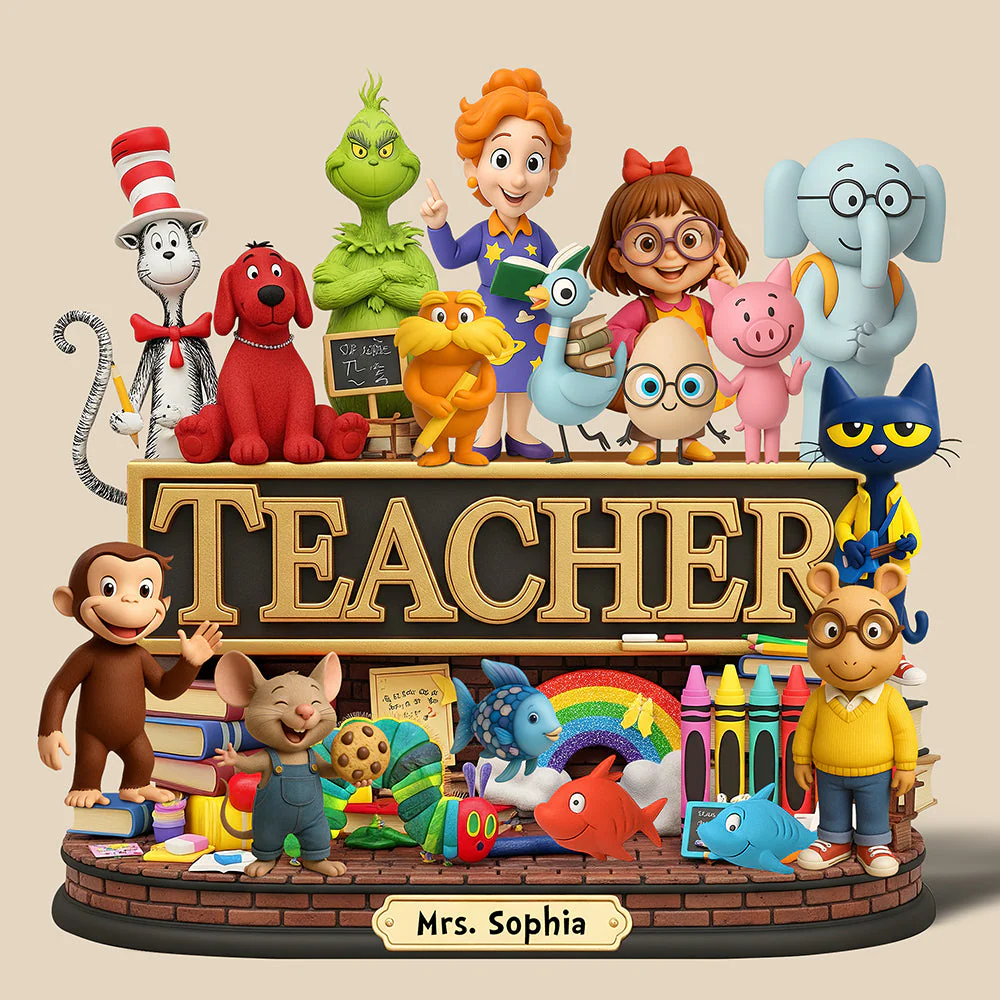 Children's Book - Personalized Acrylic Plaque - Gifts For Teacher