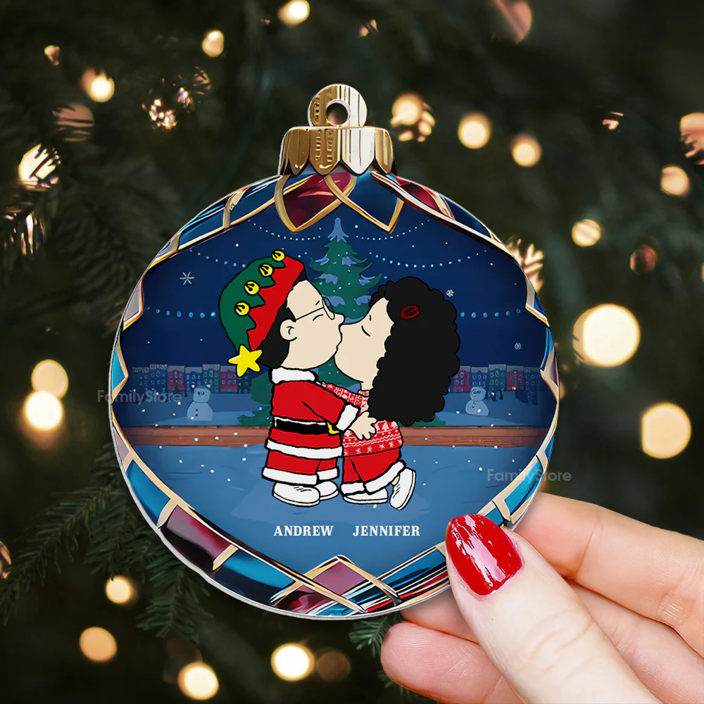 Christmas Baubles Peanut - Personalized Acrylic Ornament - Gift For Couple, Husband Wife - CL45 NH96 - Image 2