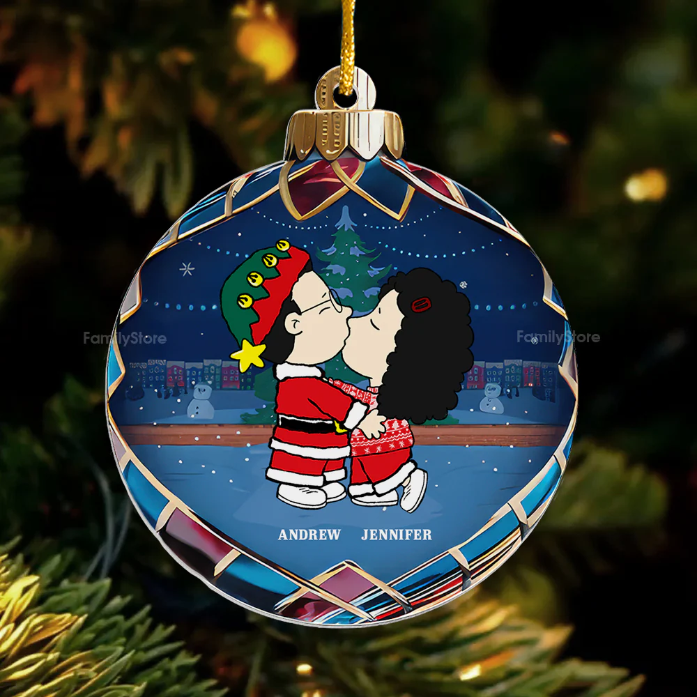 Christmas Baubles Peanut - Personalized Acrylic Ornament - Gift For Couple, Husband Wife - CL45 NH96 - Image 4