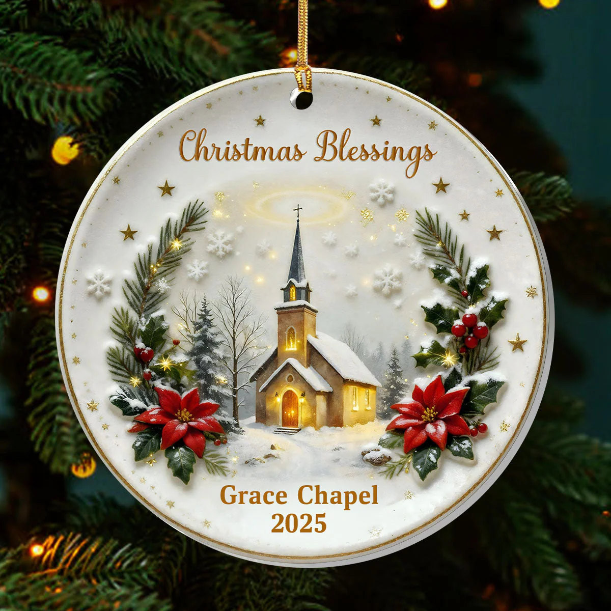 Christmas Blessings - Personalized 1-Layer Acrylic Ornament HL128 - Image 3