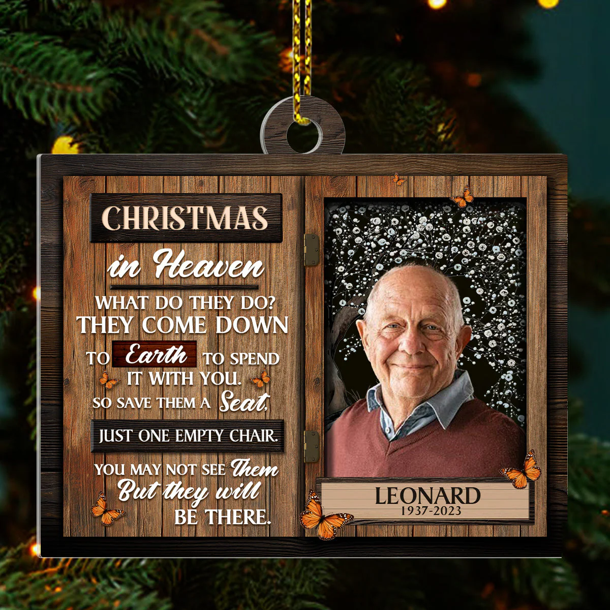 Christmas in Heaven - Personalized Acrylic Ornament TD118 - Image 2