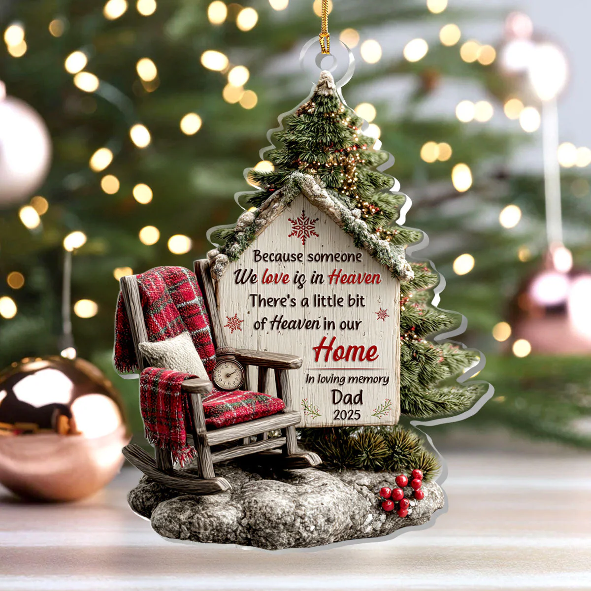 Christmas In Heaven - Personalized Acrylic Ornament TD118 - Image 2