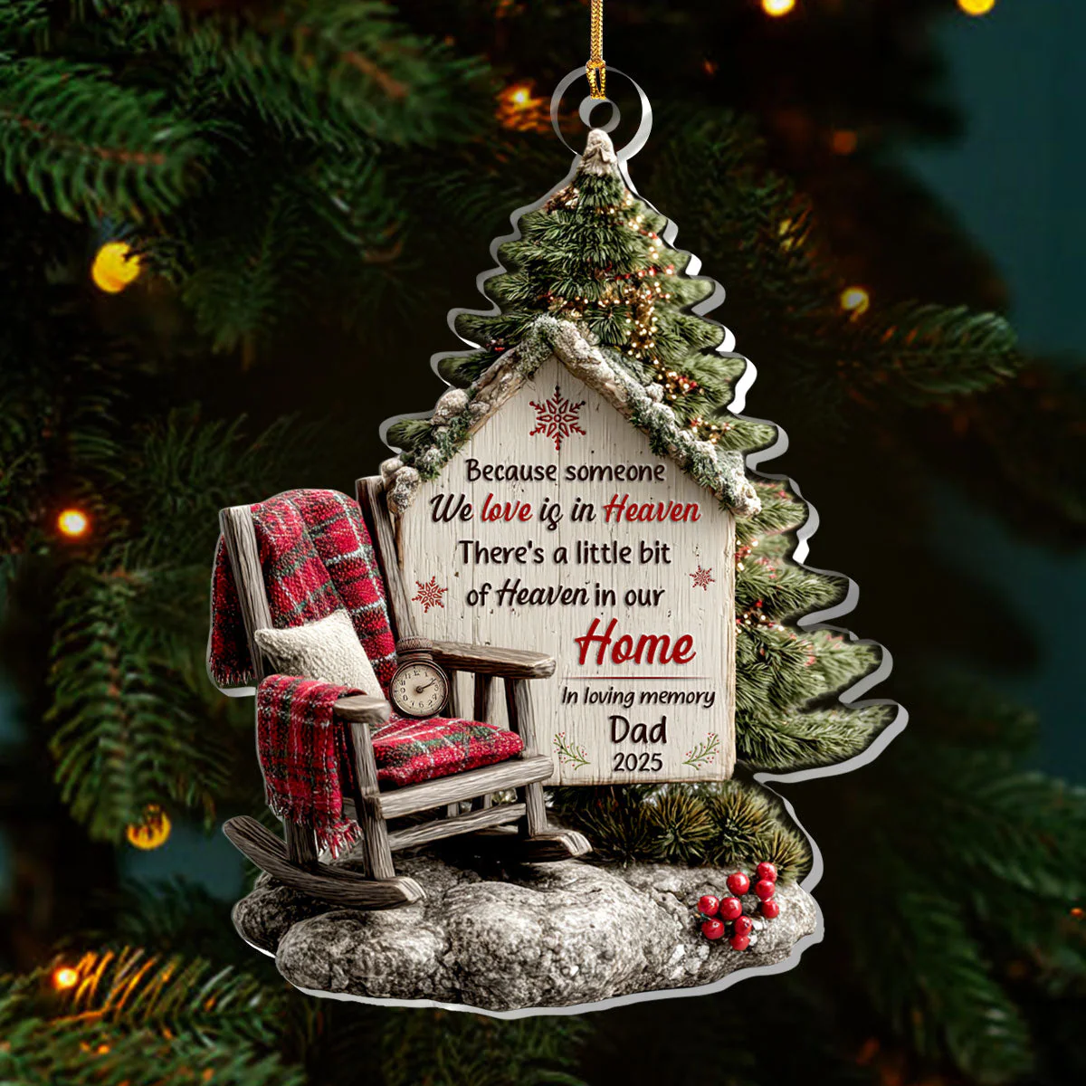 Christmas In Heaven - Personalized Acrylic Ornament TD118 - Image 3