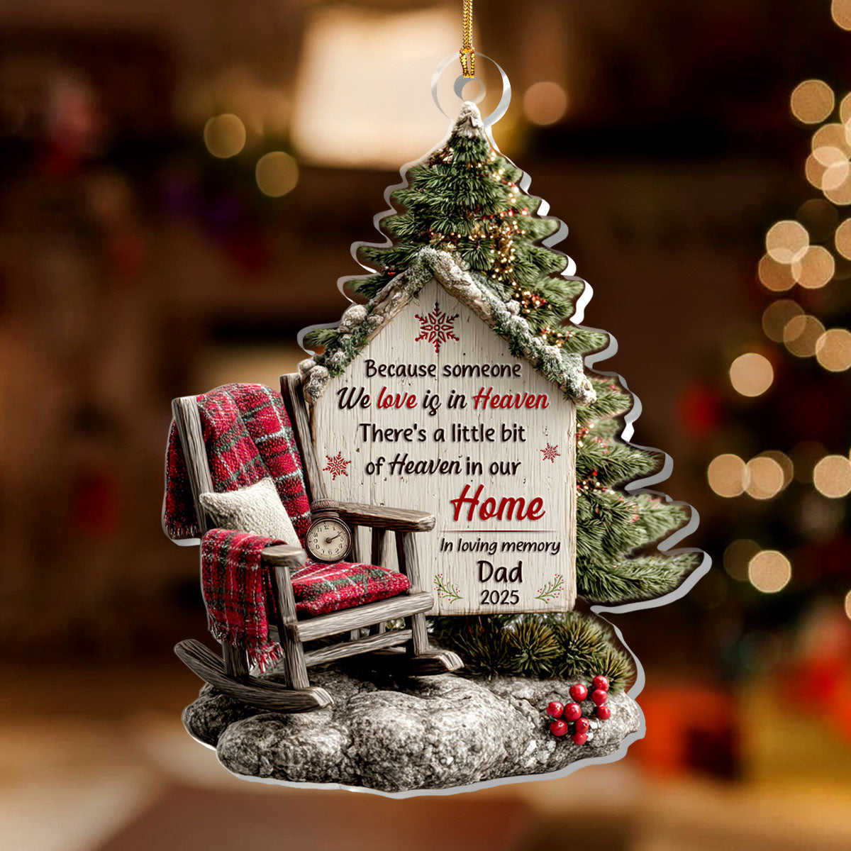 Christmas In Heaven - Personalized Acrylic Ornament TD118 - Image 4