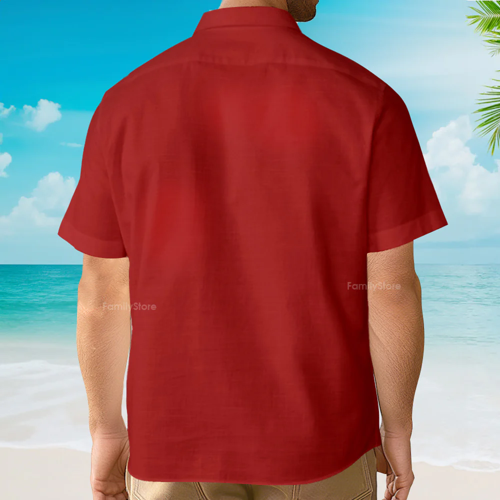 Christmas Papa Claus Men's Short Sleeve Hawaiian Shirt - Image 2