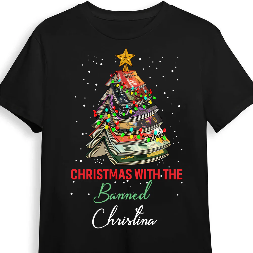 Christmas With The Banned - Personalized T-shirt - Gift For Book Lovers, Christmas HH01