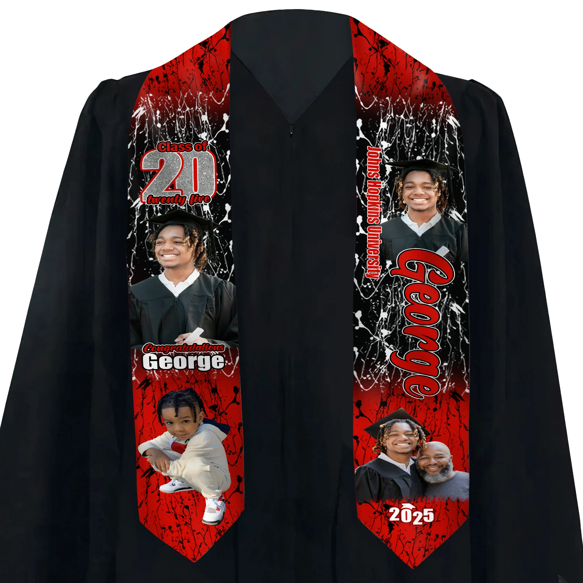 Class of 20 Twenty Five - Personalized Graduation Stoles - Graduation Gift, Senior Gift | Custom Photo NH96 - Image 6