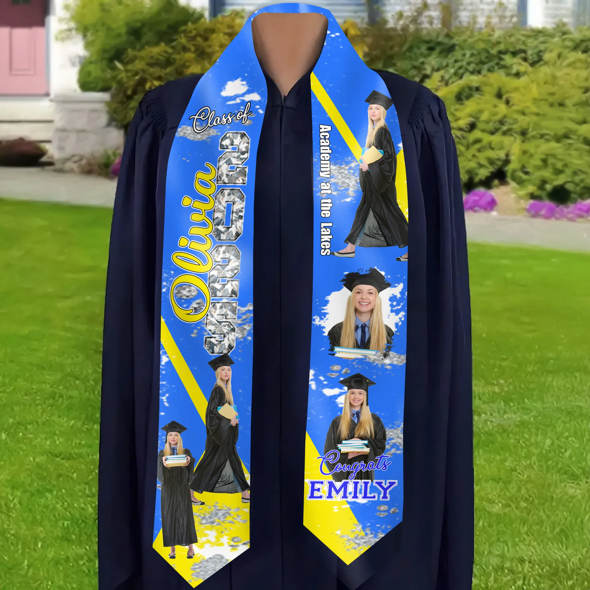 Class Of 2025 Congrats Graduation - Personalized Graduation Stoles - Graduation Gift, Senior Gift | Custom Photo NH96 - Image 3