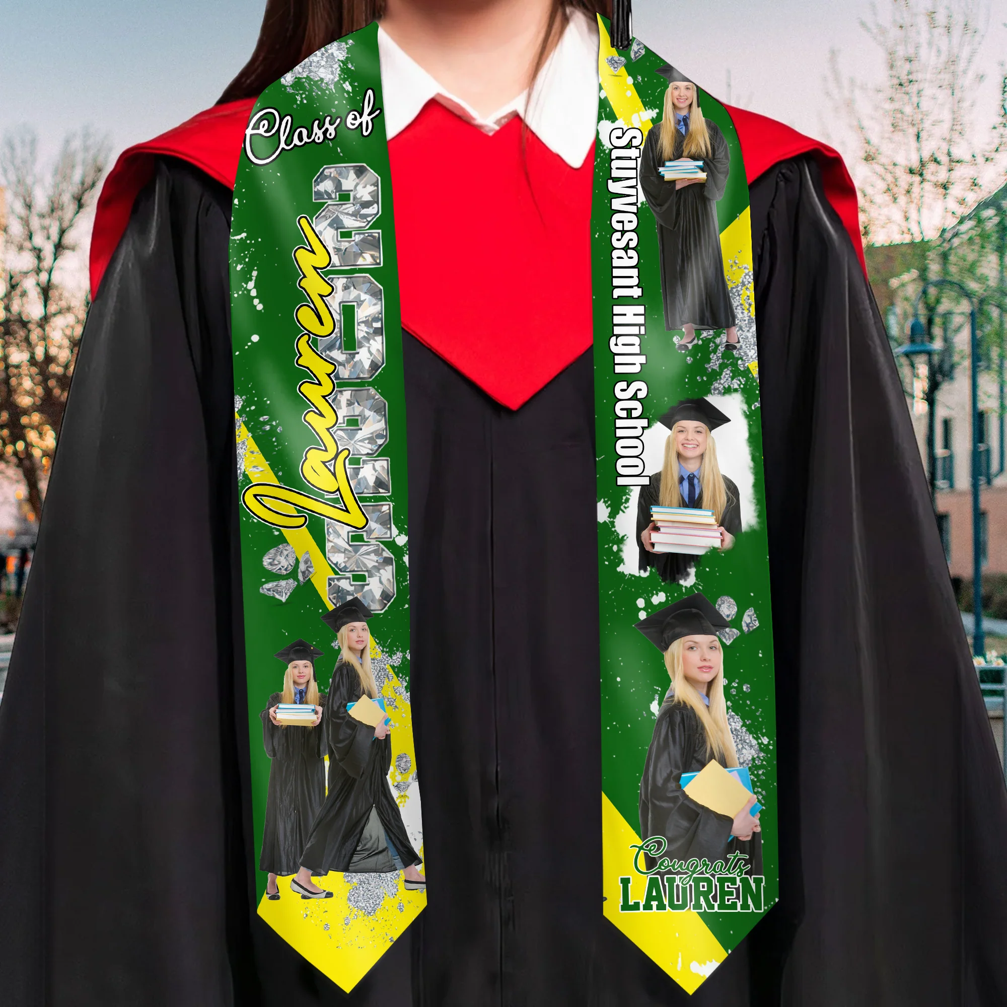 Class Of 2025 Congratulations Graduation - Personalized Graduation Stoles - Graduation Gift, Senior Gift | Custom Photo NH96
