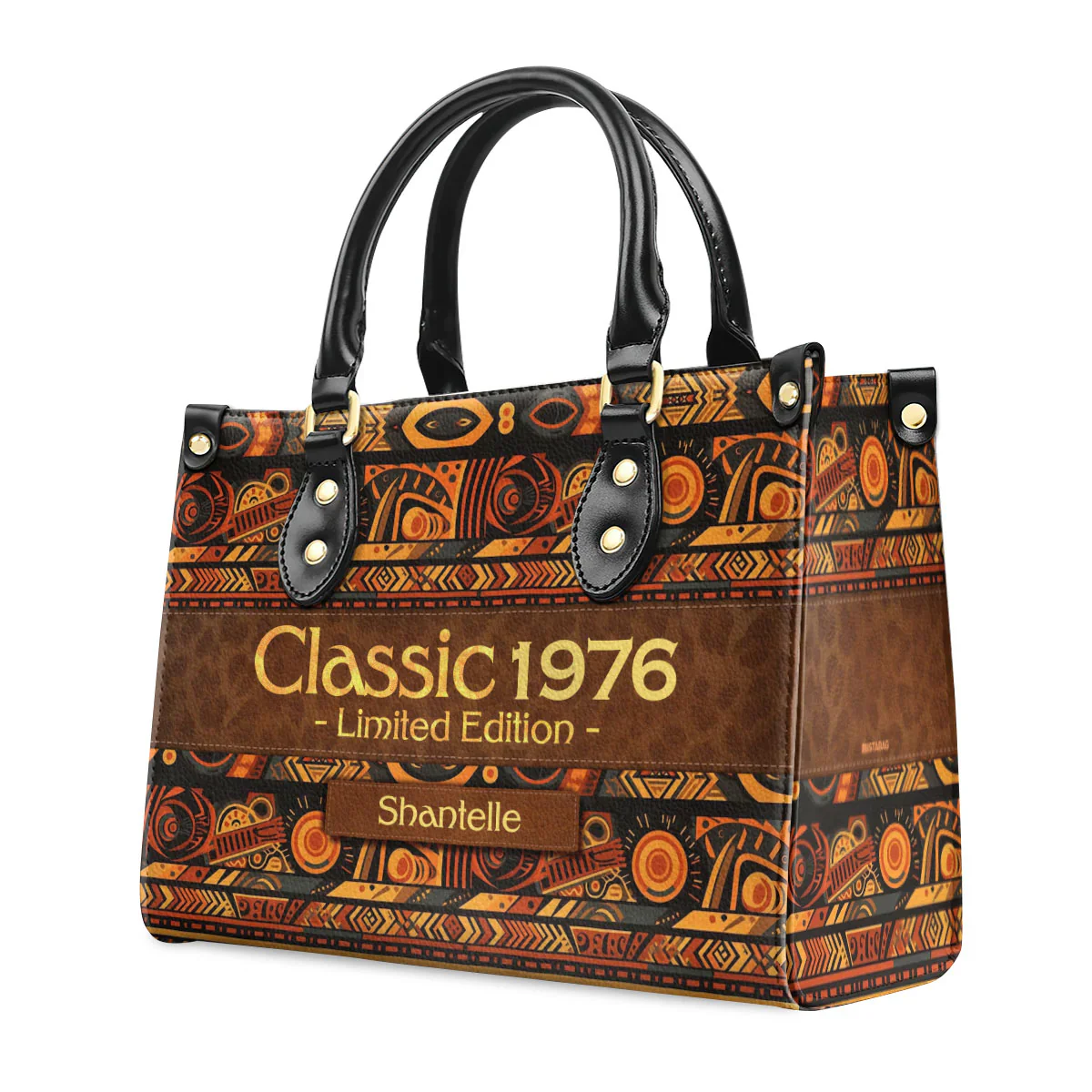 Classic Birth Year Limited Edition Tote - Personalized Leather Handbag - Gift For Black Women | HD95 - Image 2