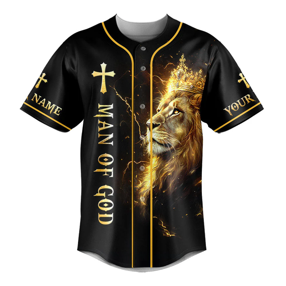 Coming Back As A King Custom Name Baseball Jersey - Christant Gift For Him - Image 2