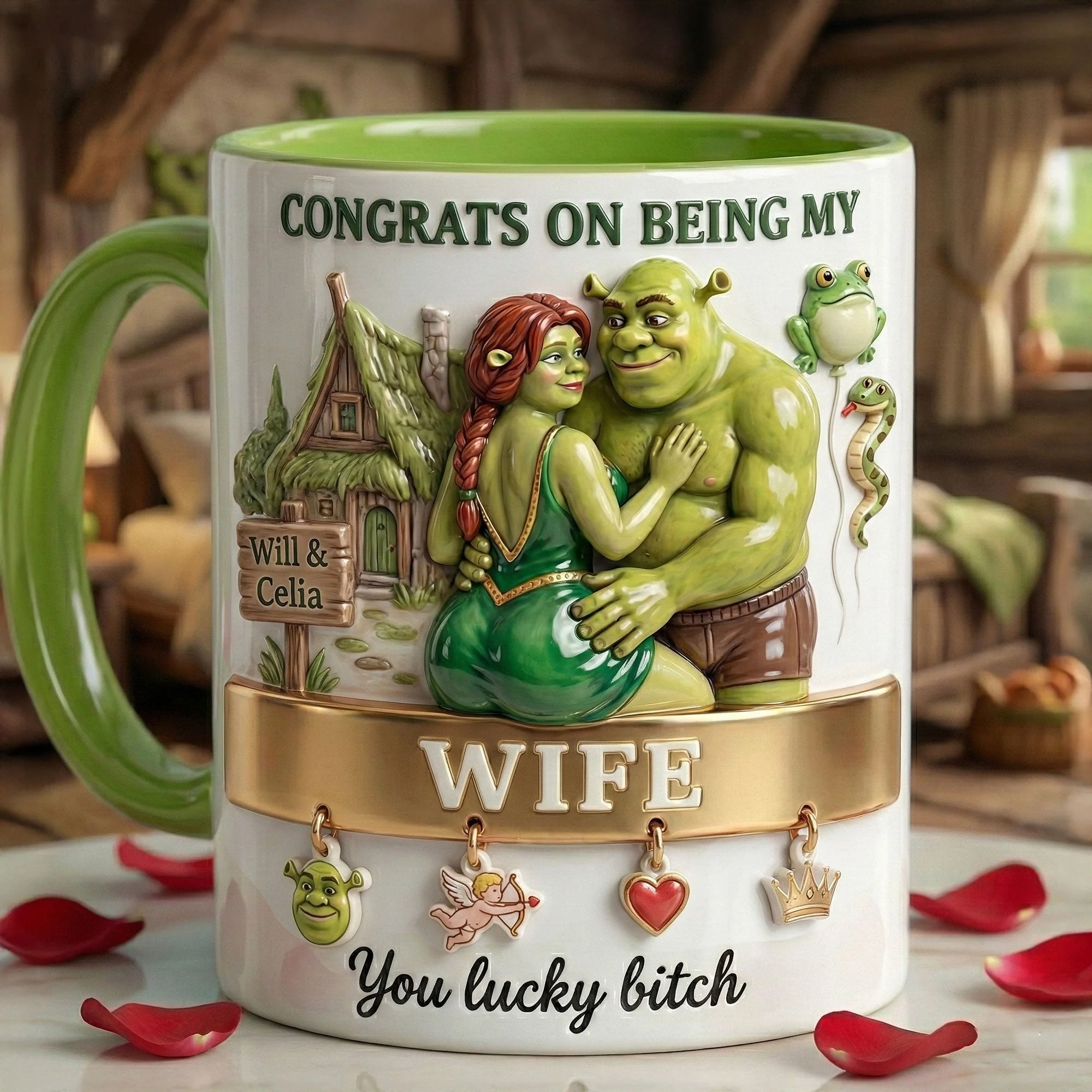 Congrats On Being My Wife - Personalized Accent Mug - Gift For Movie Fans, Couples NL122 - Image 2