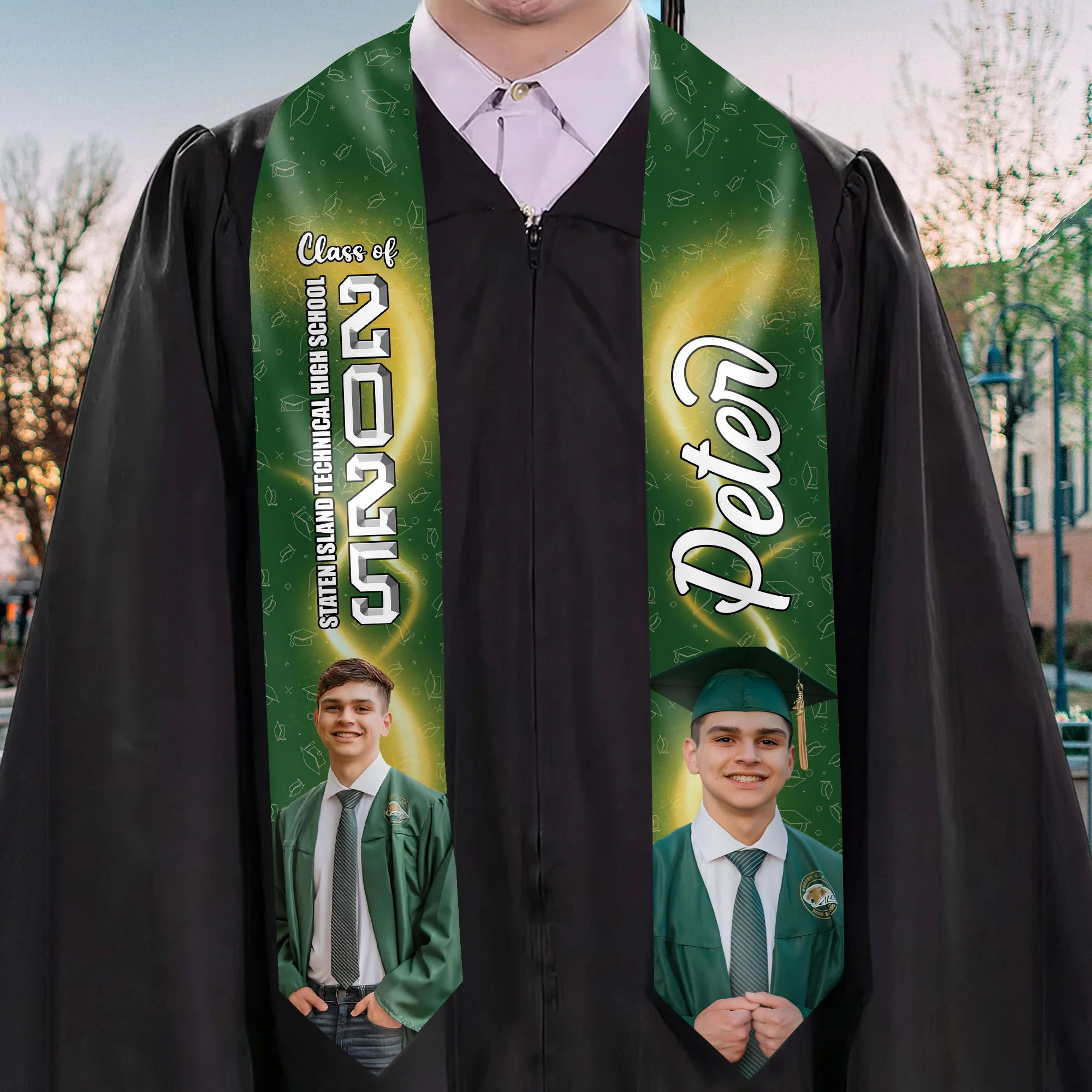 Congratulations, Best Wishes For Your Next Adventure - Personalized Graduation Stoles - Graduation Gift, Senior Gift | Custom Photo NH96 - Image 2