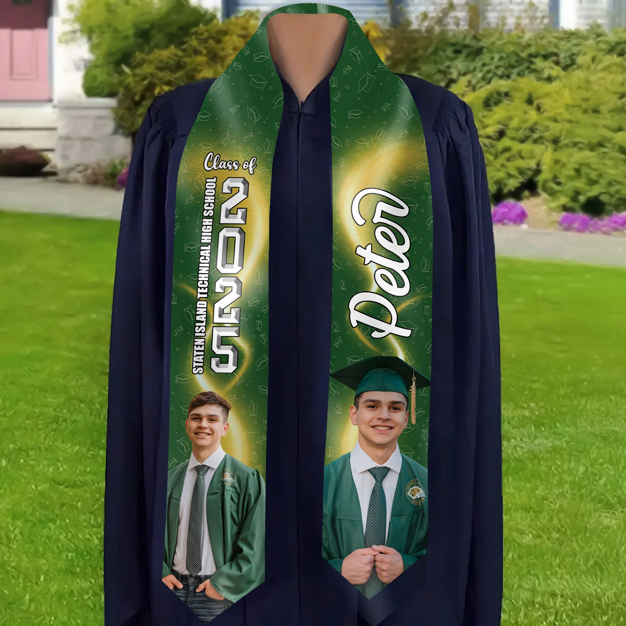 Congratulations, Best Wishes For Your Next Adventure - Personalized Graduation Stoles - Graduation Gift, Senior Gift | Custom Photo NH96 - Image 3