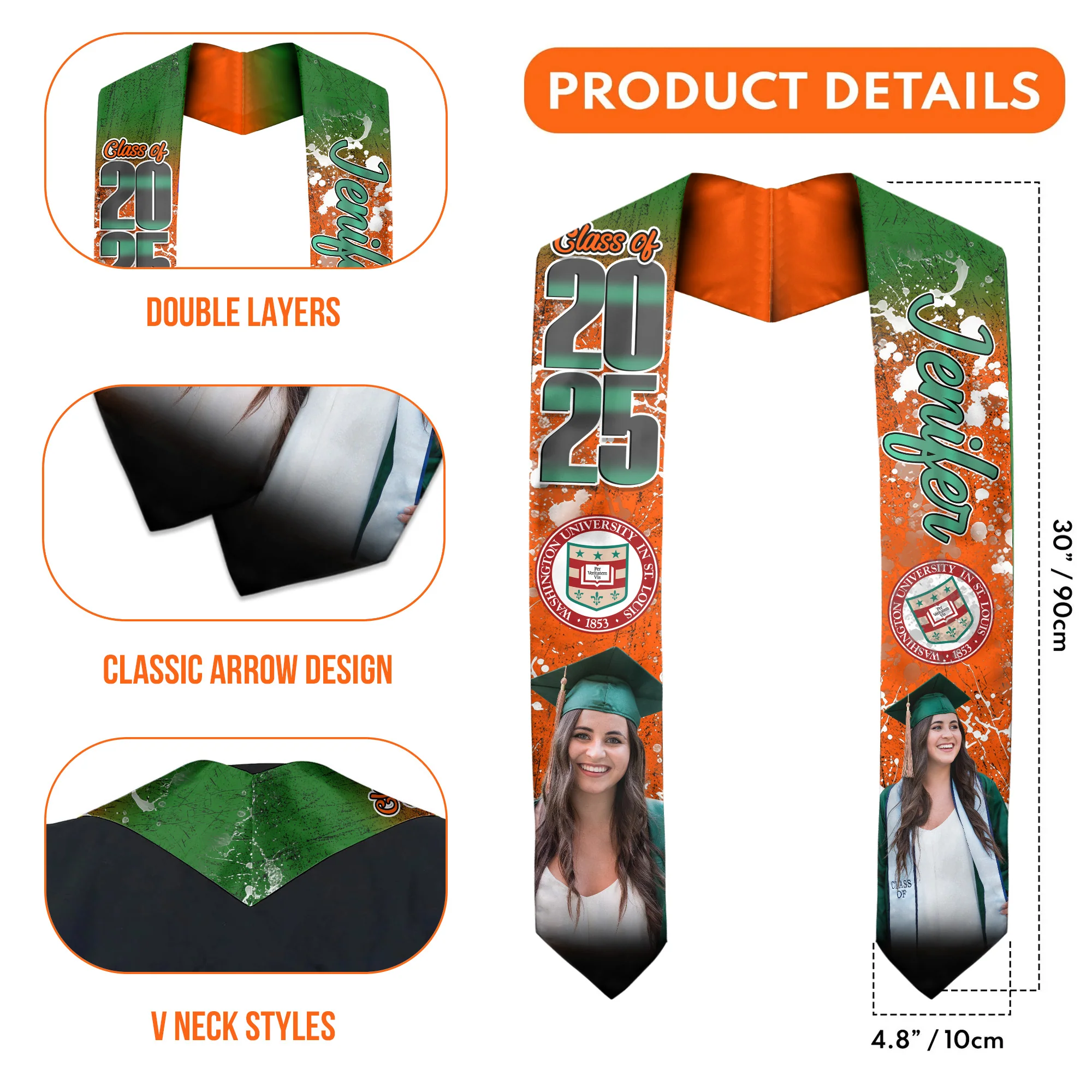 Congratulations To The New Graduate - Personalized Graduation Stoles - Graduation Gift, Senior Gift | Custom Photo NH96 - Image 5