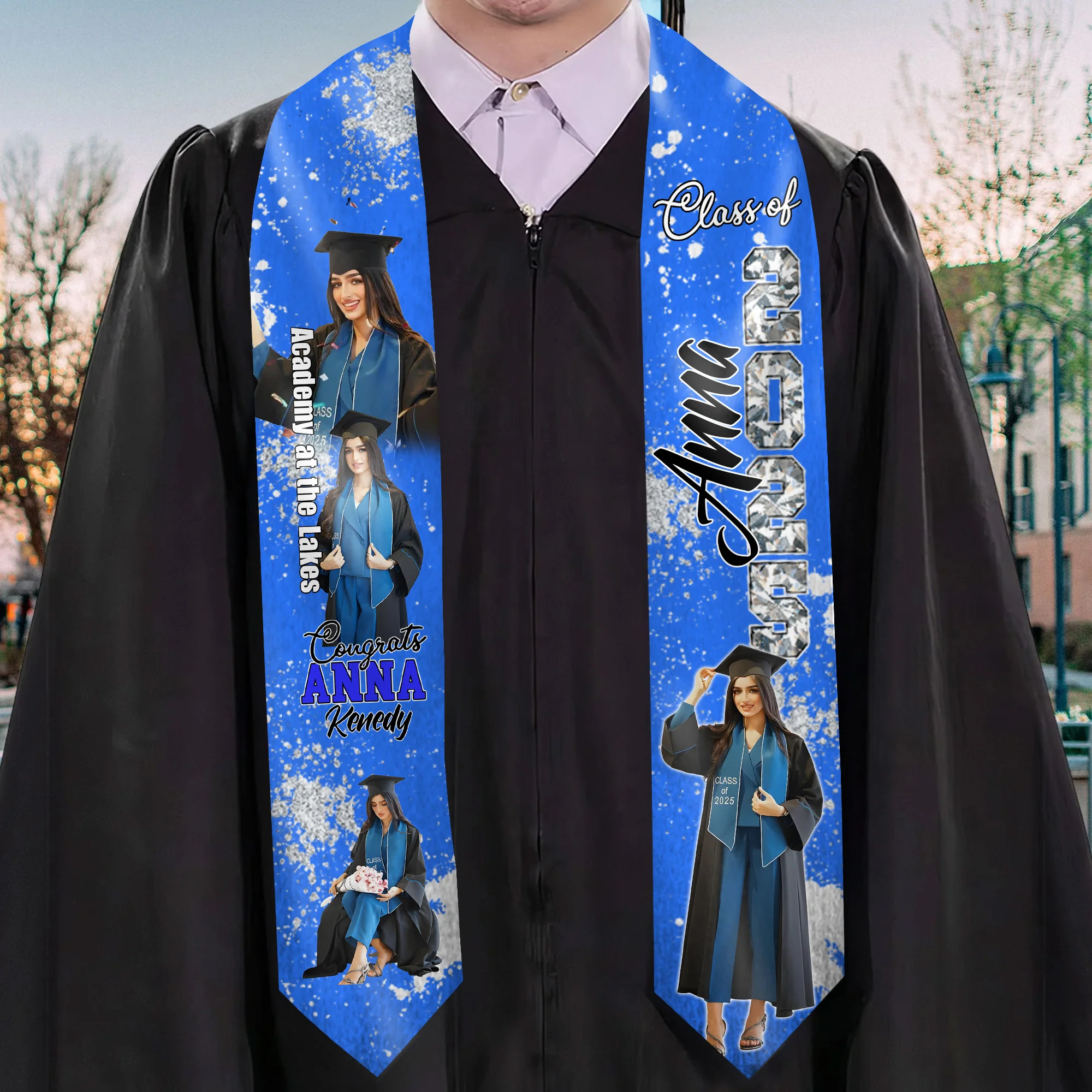 Congratulations, You Make Me So Proud! - Personalized Graduation Stoles - Graduation Gift, Senior Gift | Custom Photo NH96 - Image 2