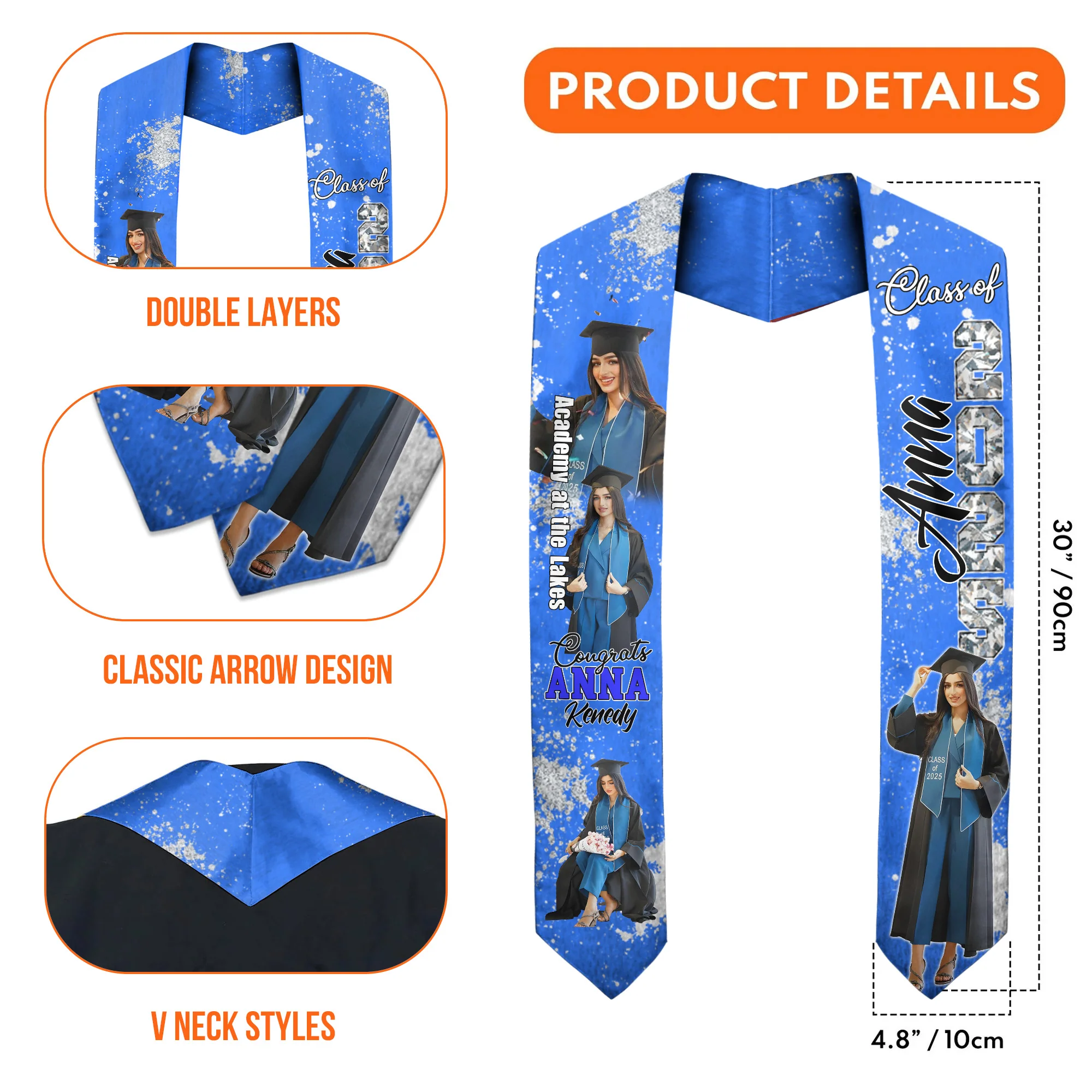 Congratulations, You Make Me So Proud! - Personalized Graduation Stoles - Graduation Gift, Senior Gift | Custom Photo NH96 - Image 5