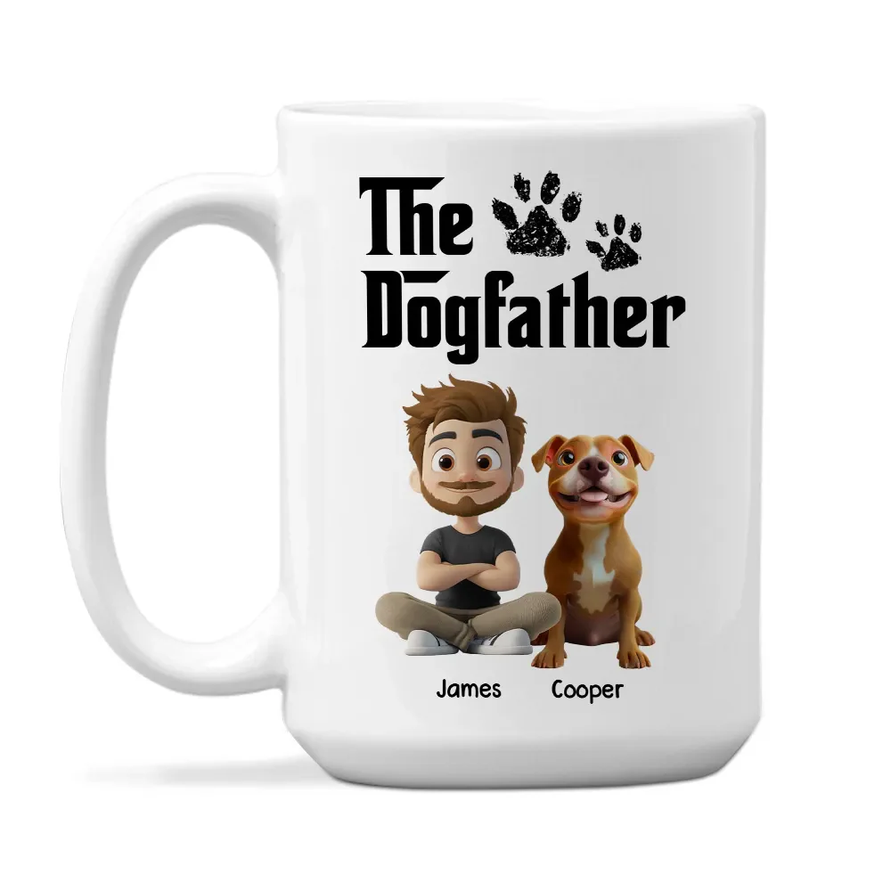 Cool Dog Father - Personalized White Mug- Gift for Pet Owners, Dog Lovers, Dog Dad | CLP15.V2 HH01 - Image 4