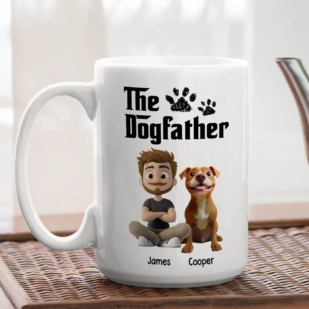 Cool Dog Father - Personalized White Mug- Gift for Pet Owners, Dog Lovers, Dog Dad | CLP15.V2 HH01 - Image 5