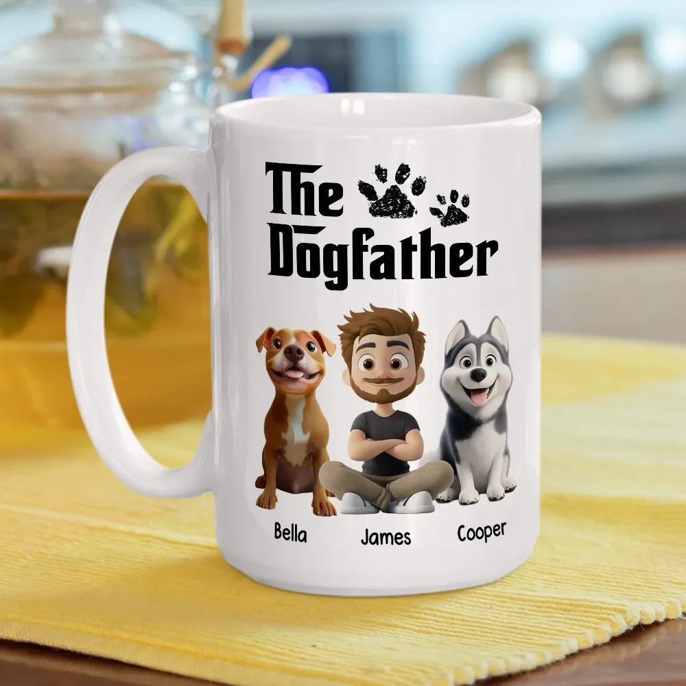 Cool Dog Father - Personalized White Mug- Gift for Pet Owners, Dog Lovers, Dog Dad | CLP15.V2 HH01 - Image 6