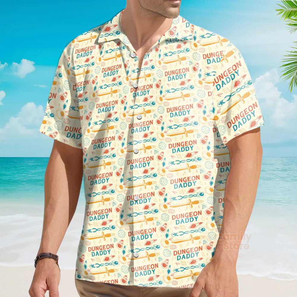 DnD Dungeon Daddy Pattern - Hawaiian Shirt - Image 4
