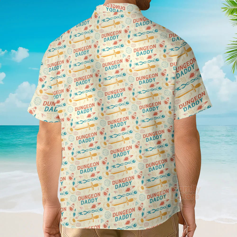 DnD Dungeon Daddy Pattern - Hawaiian Shirt - Image 5