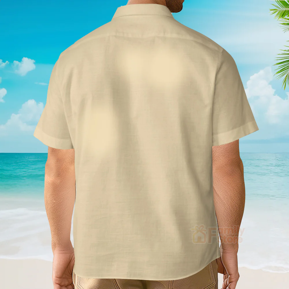 Thanksgiving Turkey Stripe Pattern Pumpkin Beige Hawaiian Shirt - Image 4