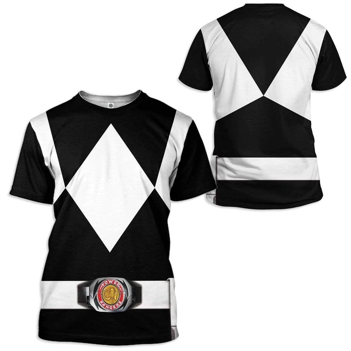 Cosplay Black Mighty Morphin Power Ranger - T-Shirts - PRHS30 - Image 2