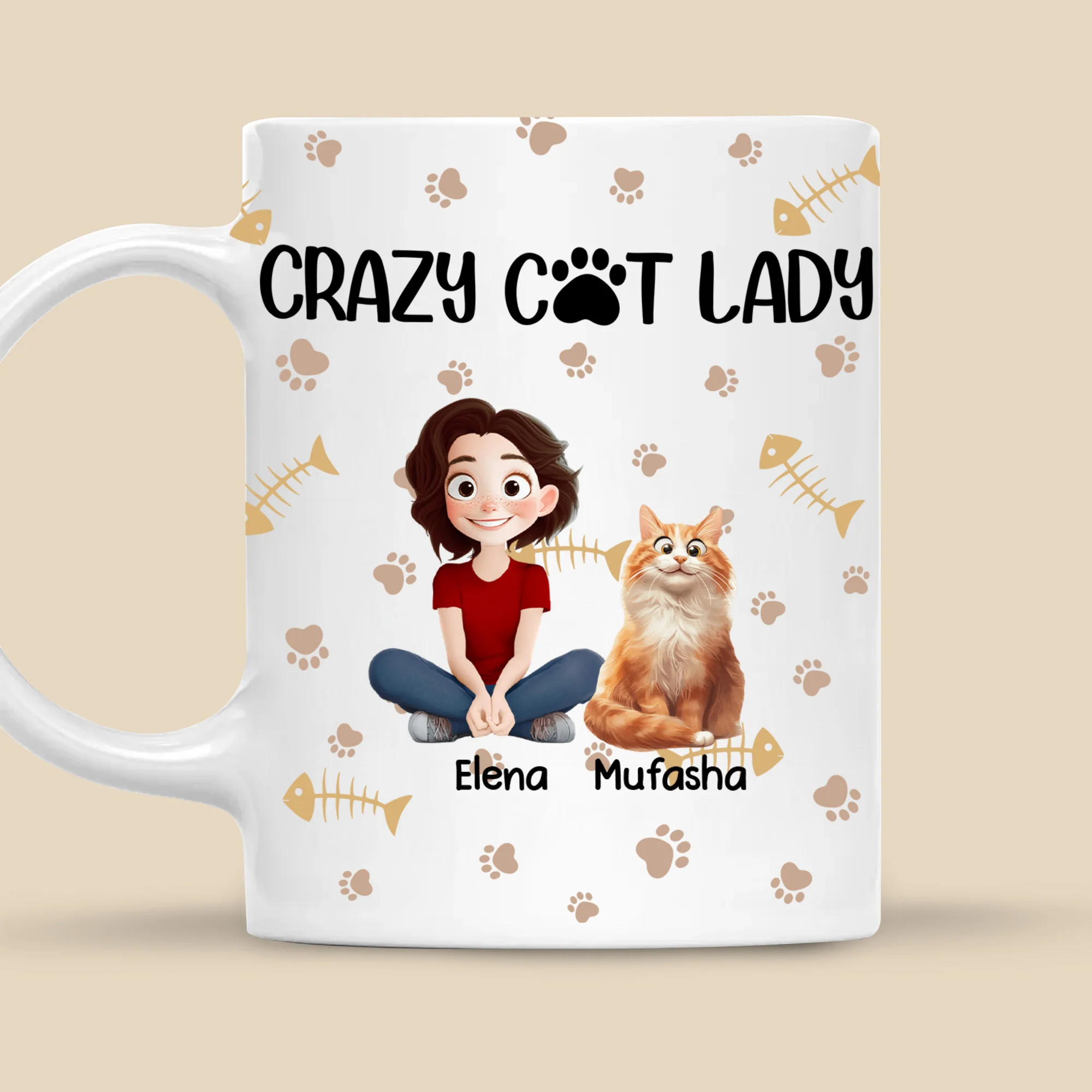 Crazy Cat Lady - Personalized Mug - Gift for Pet Owners, Pet Lovers, Cat Mom | CLP15 NH96 - Image 4