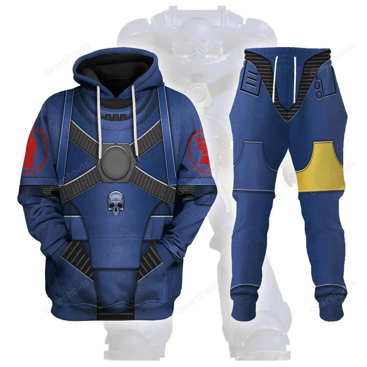 Crimson Fists Mark IV Maximus Power Armor - Costume Cosplay Hoodie Sweatshirt Sweatpants CSWRH179