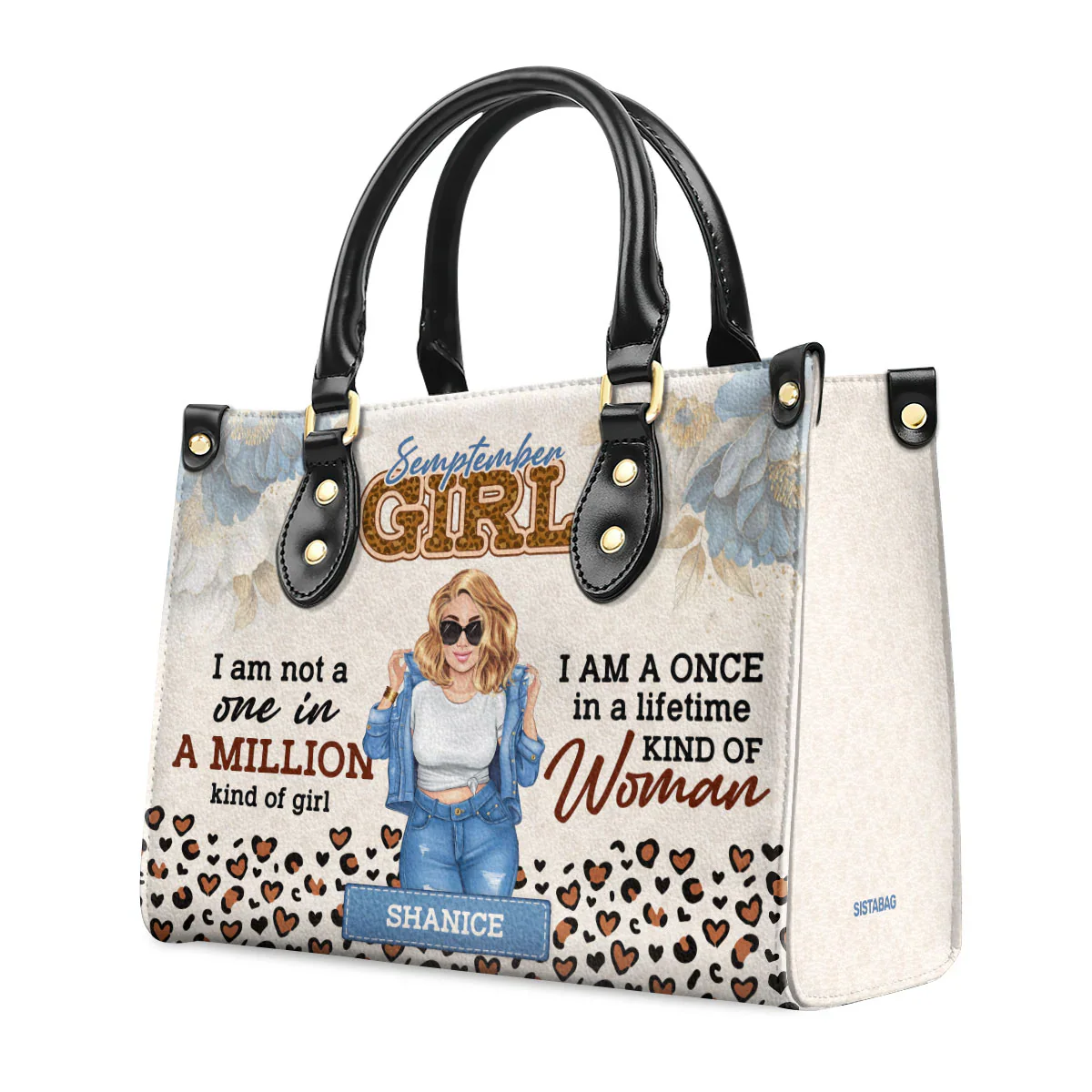 Custom Birth Month One In A Million I Am That Girl - Personalized Leather Handbag - Gift For Women | GR3 HD95 - Image 2