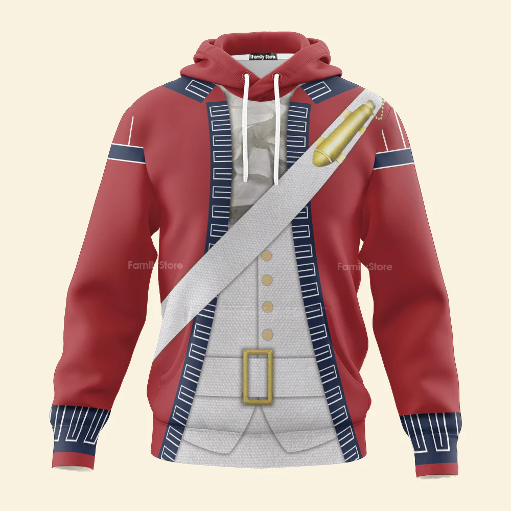 British Red Coat Hoodie For Men And Women