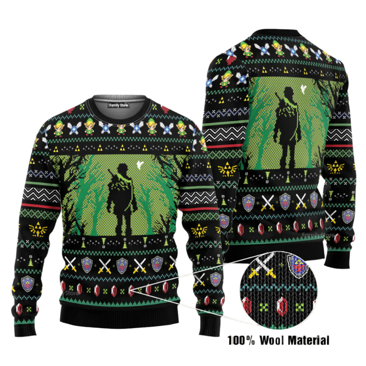 Costumes Cosplay Zelda Ugly Sweatshirt - Best Gift For Christmas, Funny Gift for Family - Image 2