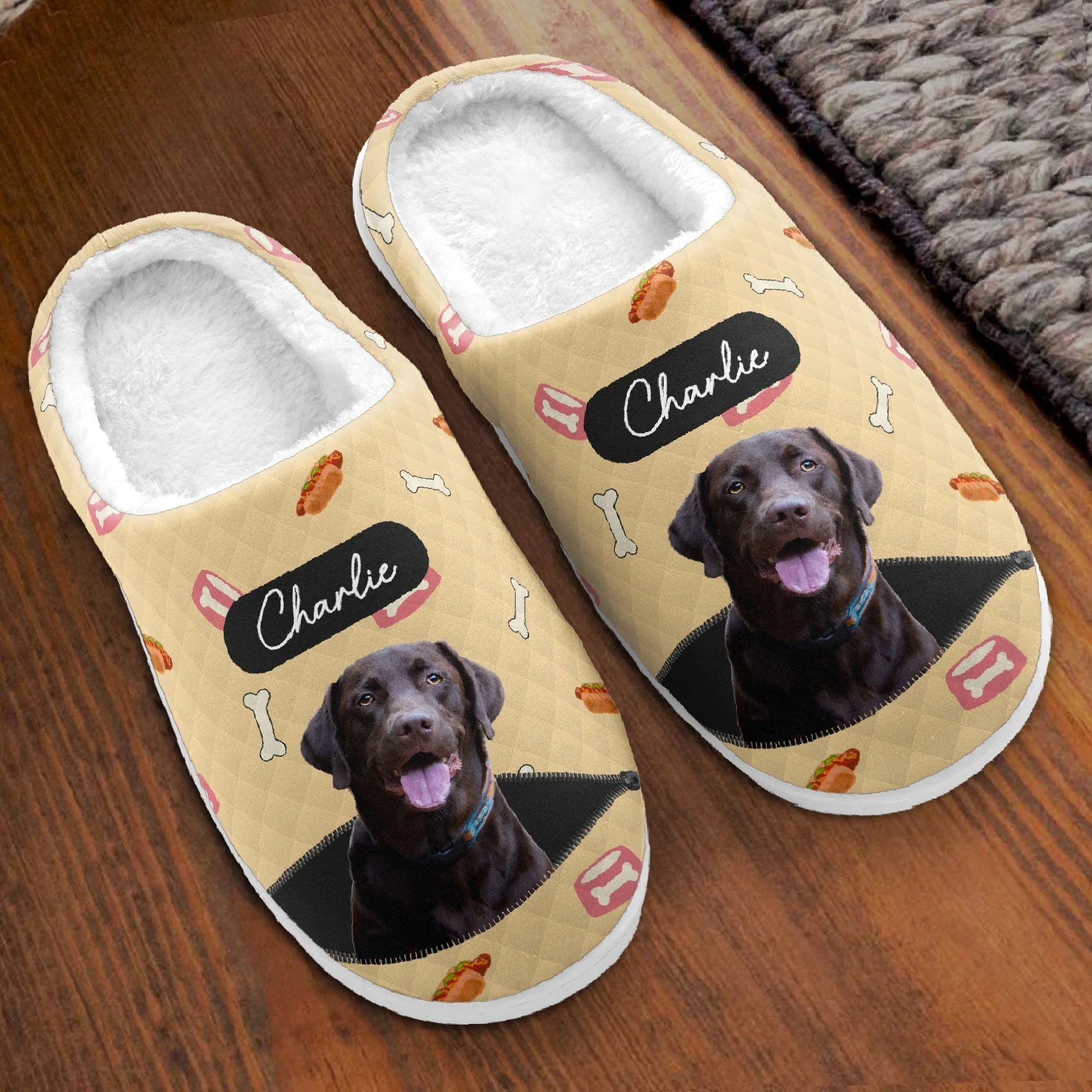 Custom Cute Pet Photo - Personalized Slippers - Gift For Dog Lovers, Cat Lovers, Pet Owners NA94 - Image 2