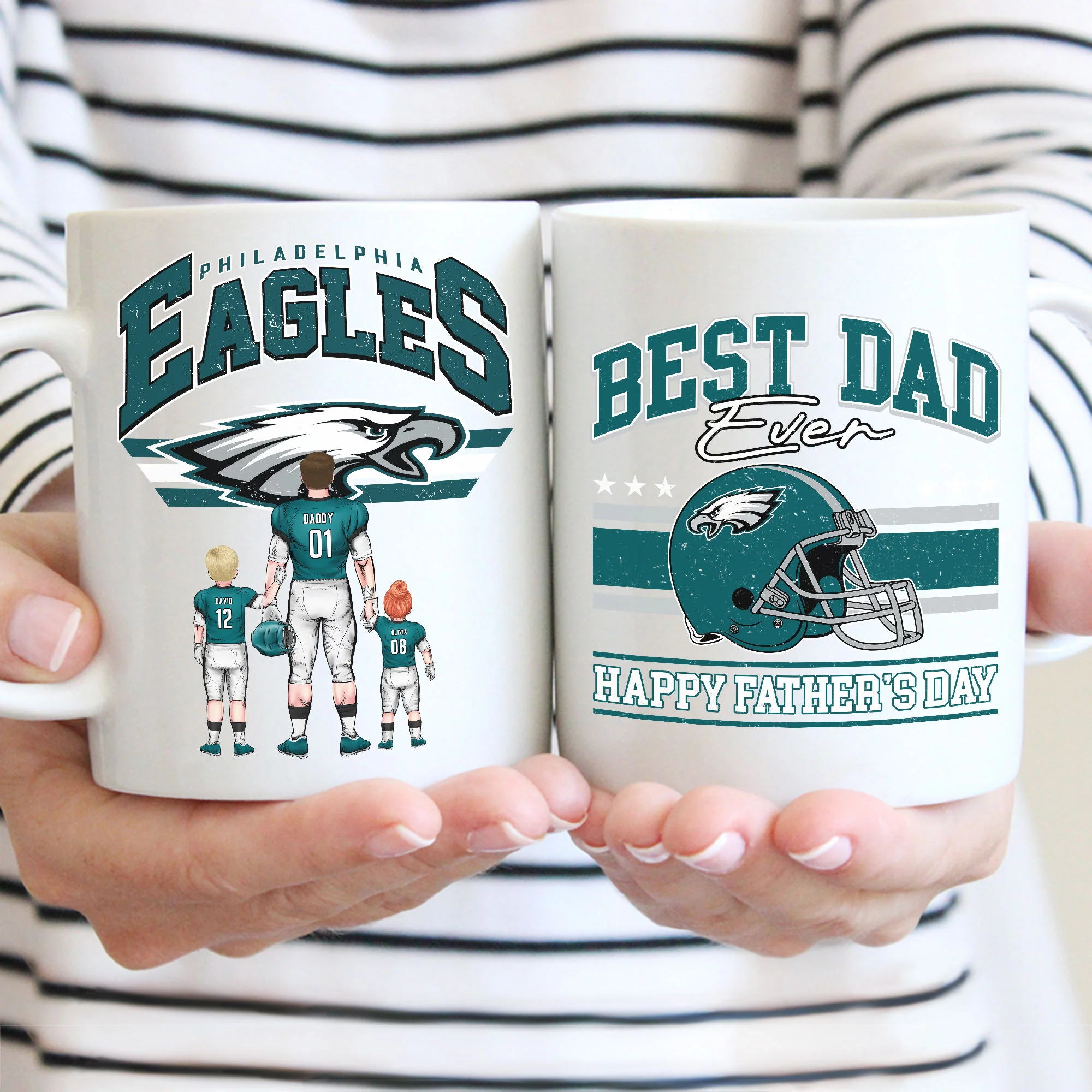 Custom Family Football - Personalized Mug - Gifts For American Football Lover | TM12 HN02