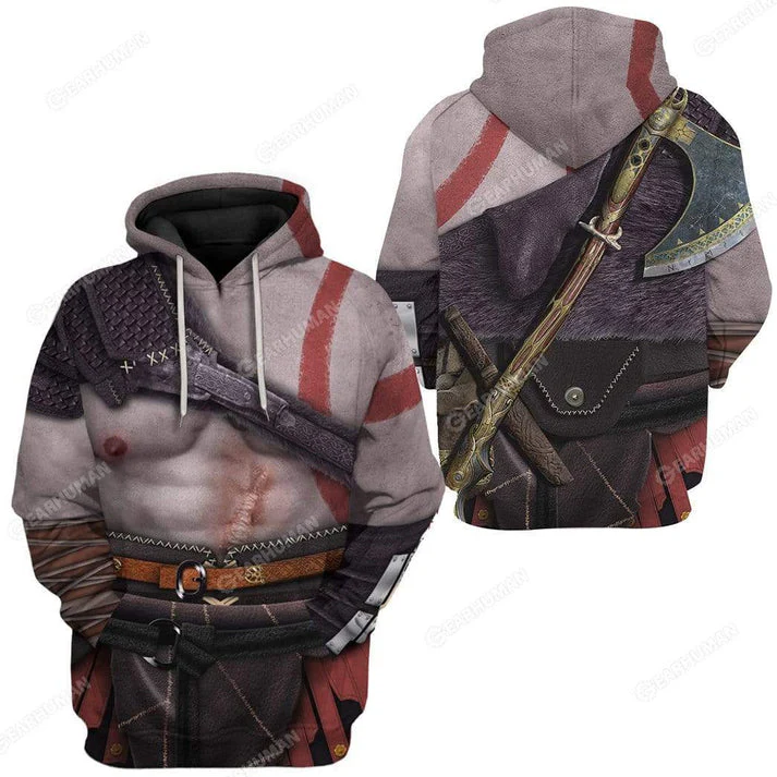 Costume Kratos God Of War Apparel - Hoodie Cosplay - Image 3