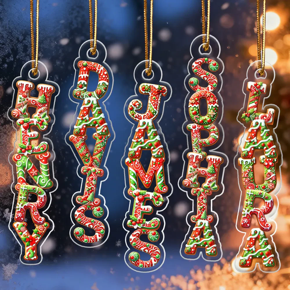 Custom Letters 2025 Everyone Has A Unique Name - Personalized Acrylic Ornament - Christmas Gift For Family Members NA94 - Image 2