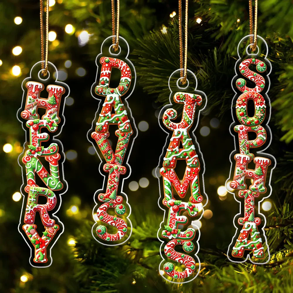 Custom Letters 2025 Everyone Has A Unique Name - Personalized Acrylic Ornament - Christmas Gift For Family Members NA94 - Image 3