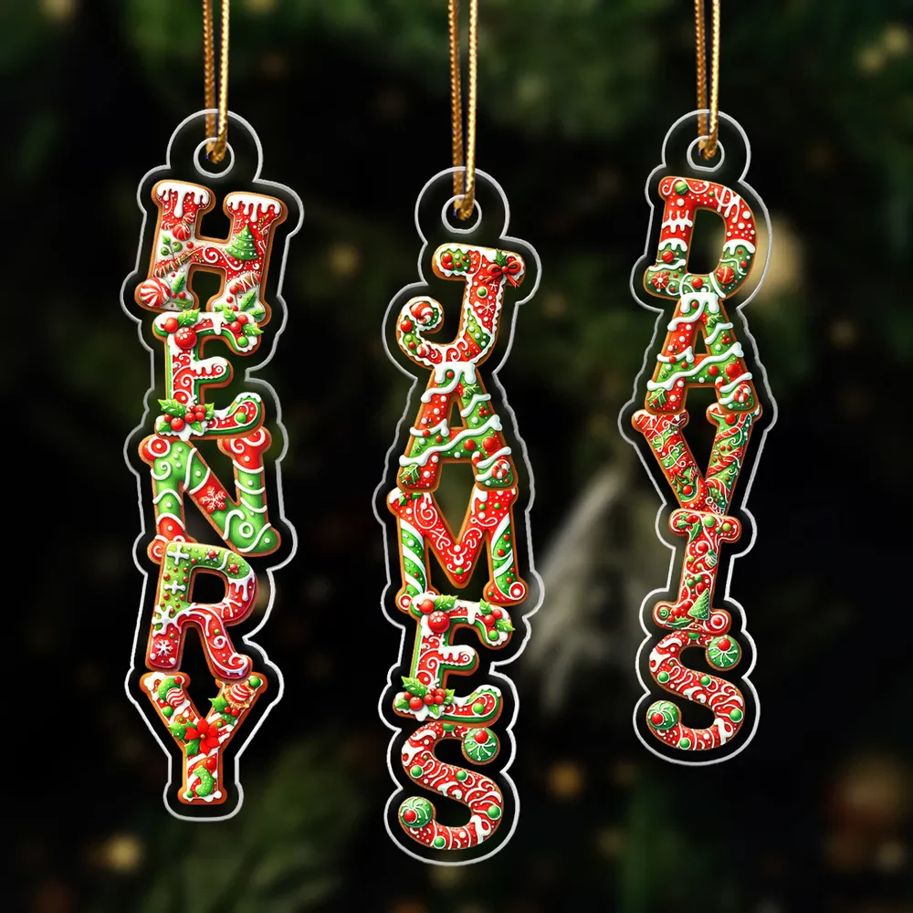 Custom Letters 2025 Everyone Has A Unique Name - Personalized Acrylic Ornament - Christmas Gift For Family Members NA94 - Image 4