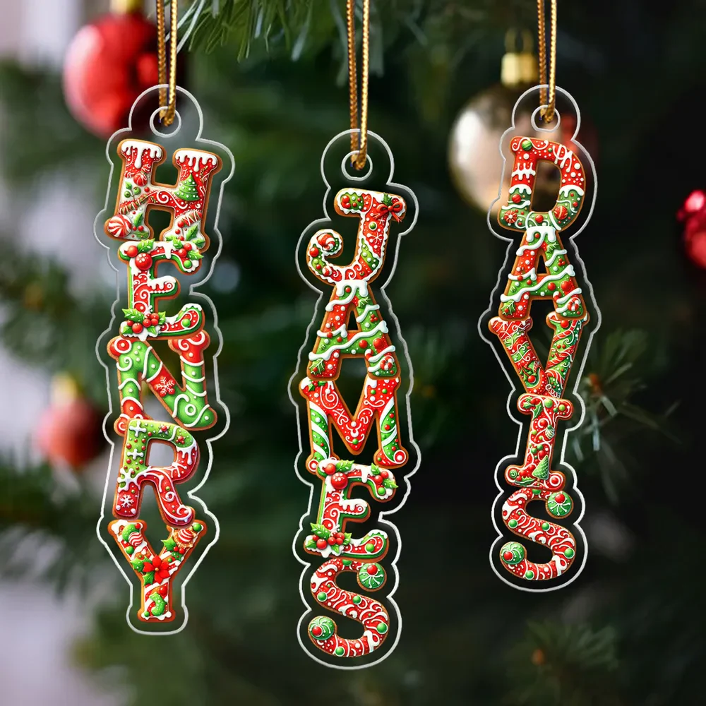 Custom Letters 2025 Everyone Has A Unique Name - Personalized Acrylic Ornament - Christmas Gift For Family Members NA94 - Image 5