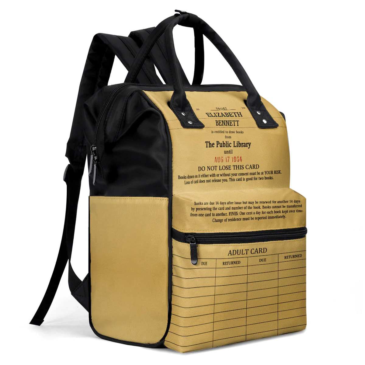 Custom Library Card - Personalized Duckbilled Backpack - Gift For Book Lovers, Readers HH01 - Image 4