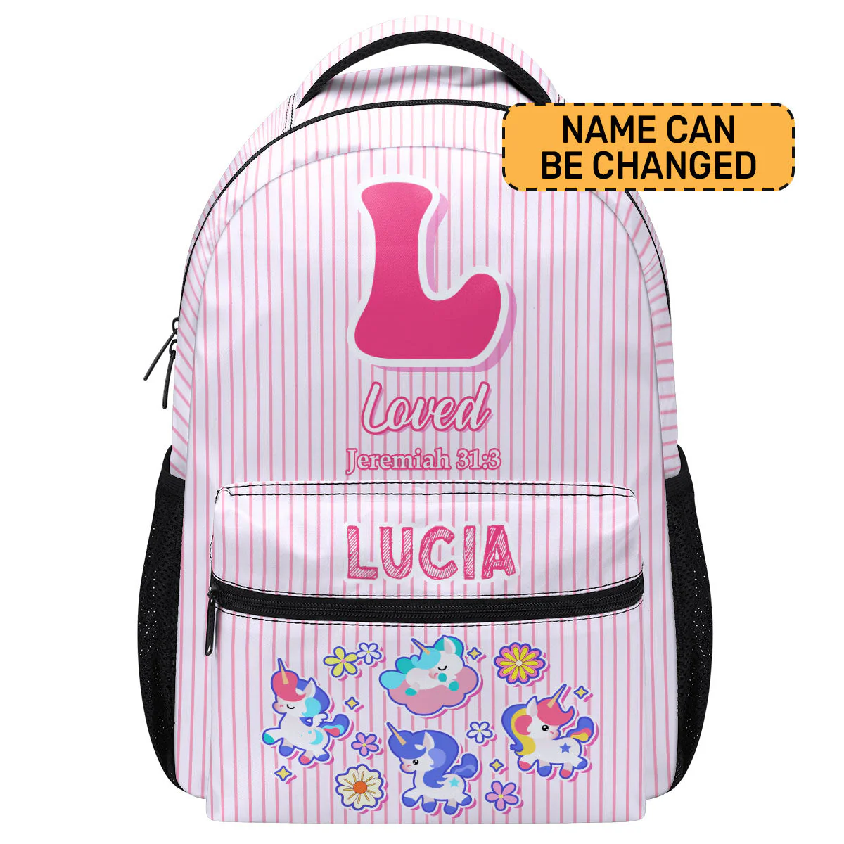 Custom Name With Cute Letter - Personalized Backpack - Gift For Kids TD118