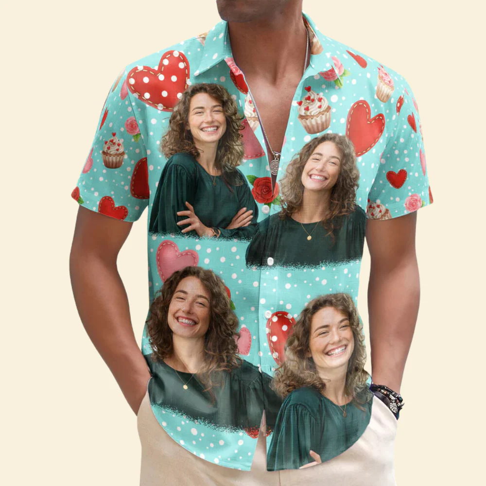 Custom Photo All You Need Is Love for Couple, Husband - Personalized Hawaiian Shirt