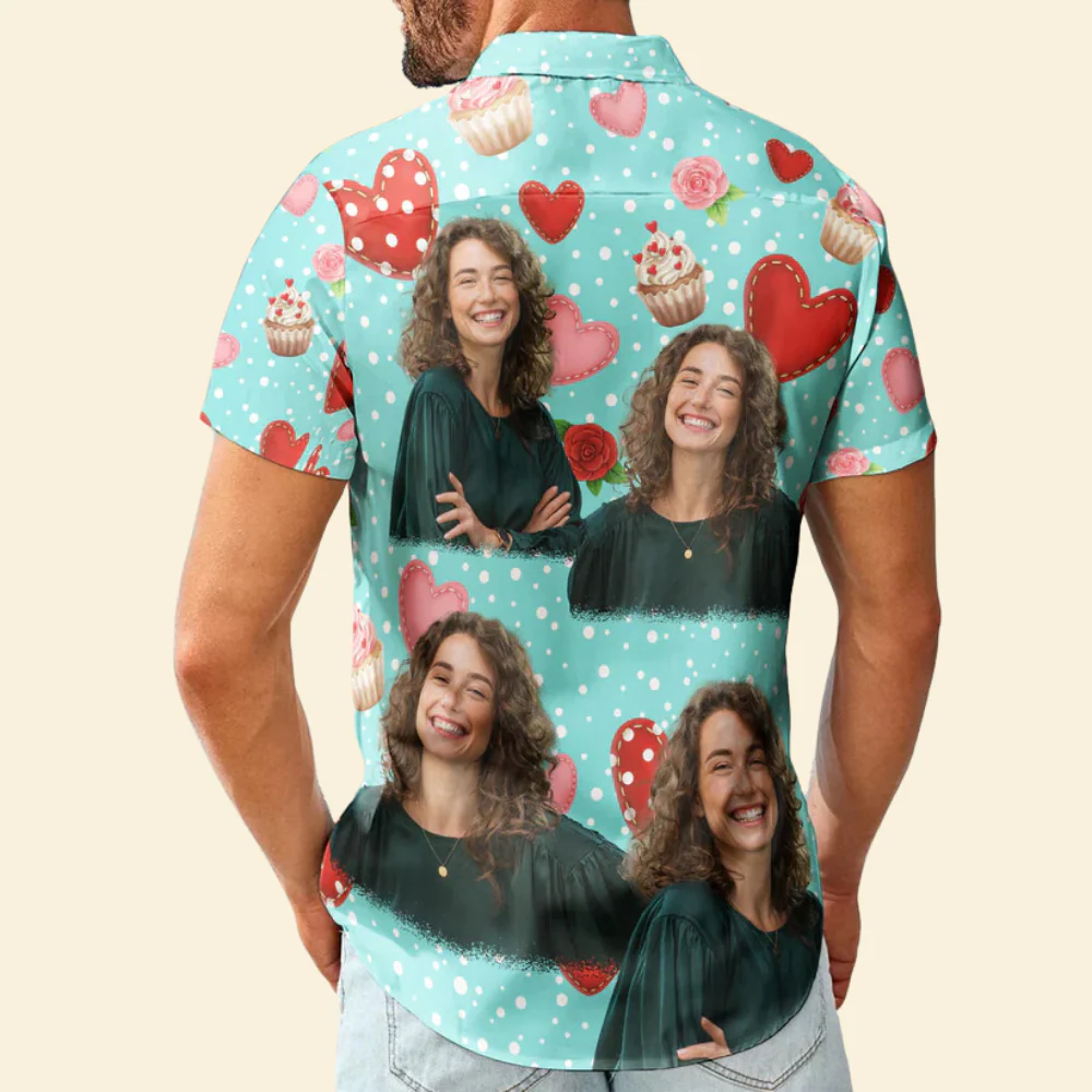 Custom Photo All You Need Is Love for Couple, Husband - Personalized Hawaiian Shirt - Image 2