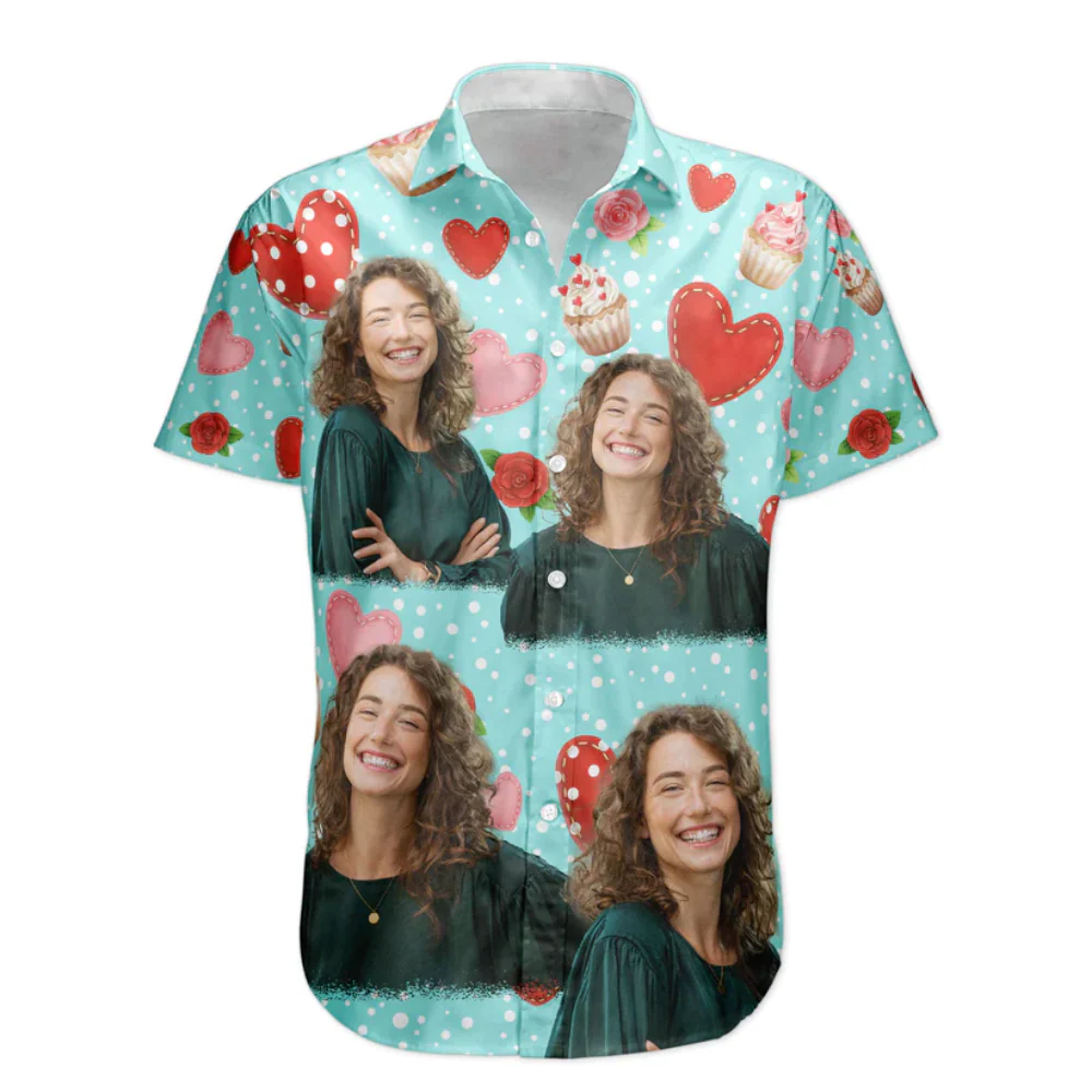 Custom Photo All You Need Is Love for Couple, Husband - Personalized Hawaiian Shirt - Image 3