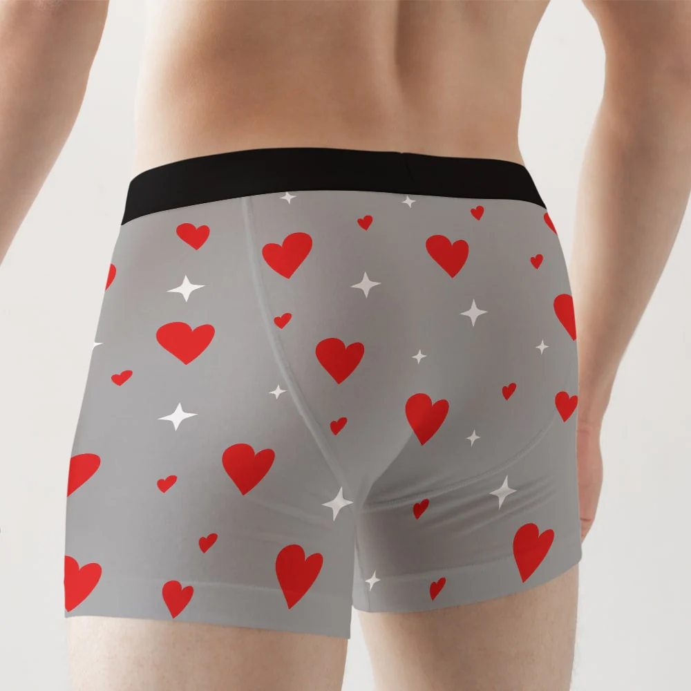 Custom Photo Bend Over Forwards For You Anyday - Gift For Boyfriend, Husband, Anniversary - Funny Personalized Custom Boxer Briefs, Men's Boxers NH96 - Image 2