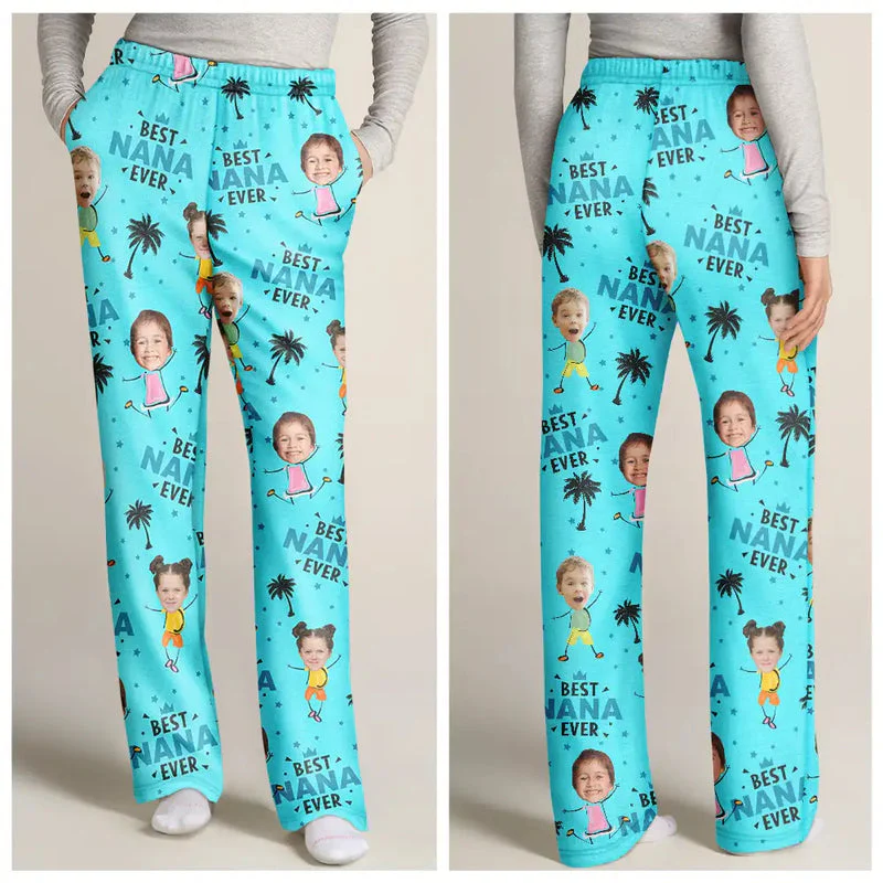 Custom Photo Best Mom Ever - Personalized Pajama Pants - Gift For Family, Grandma HH01 - Image 2