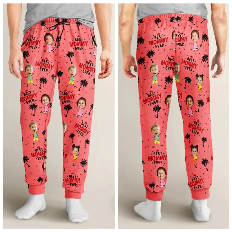 Custom Photo Best Mom Ever - Personalized Pajama Pants - Gift For Family, Grandma HH01 - Image 3